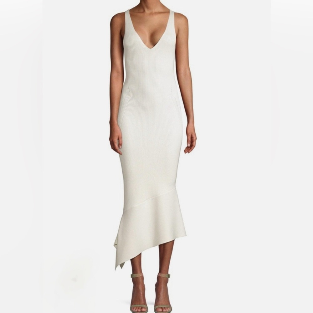 Alexis Cream Asymmetrical Dress